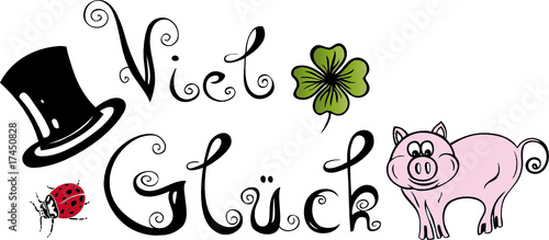 Klee, Glücksklee, Silvester, Sylvester, Schriftzug, Logo