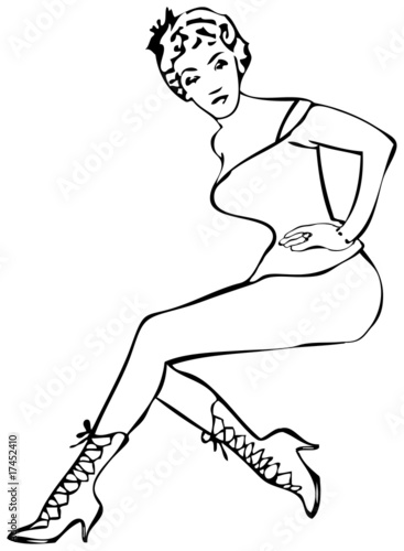 Classy pin up girl