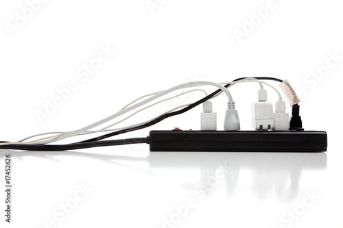 Billede på lærred Overloaded surge protector