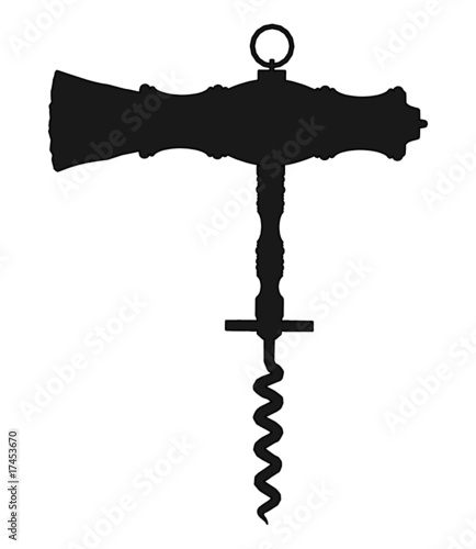 Bottle Cork Screw Vector 01