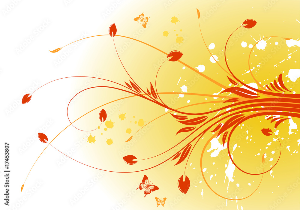 Grunge Floral Background