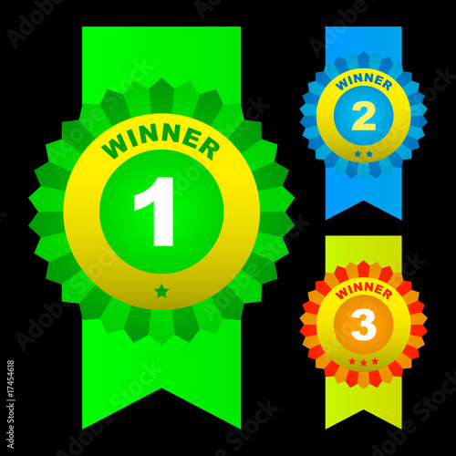 Vector award with place numbers .