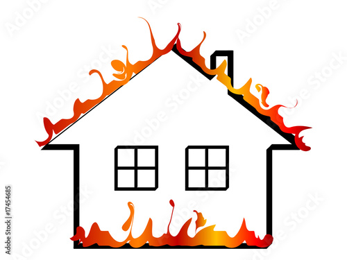 Burning home
