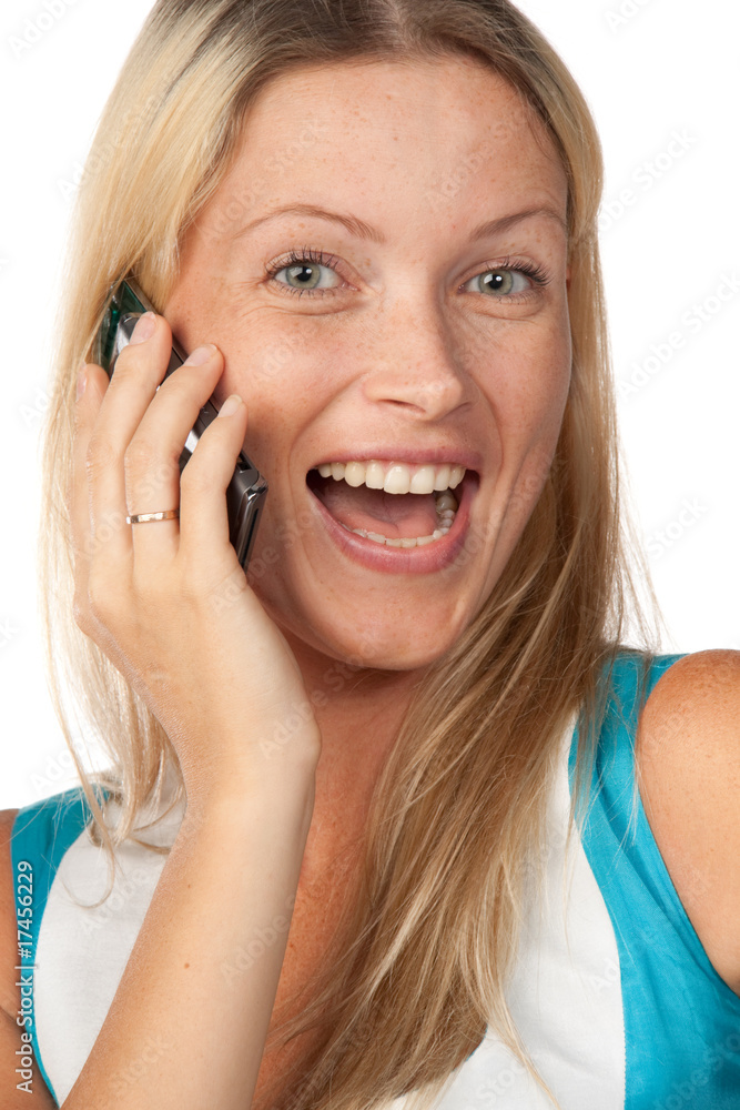 Woman with a mobile phone Woman with a mobile phone