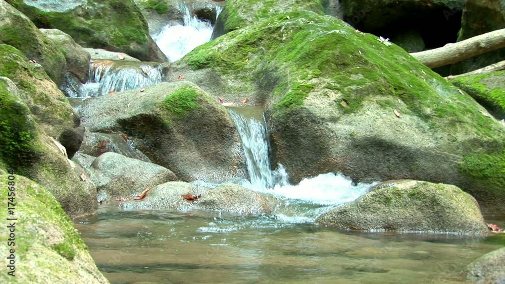 Mountain river. Reflection in water Mountain river. Reflection in water