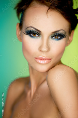 Portrait of sexy woman with outstanding makeup