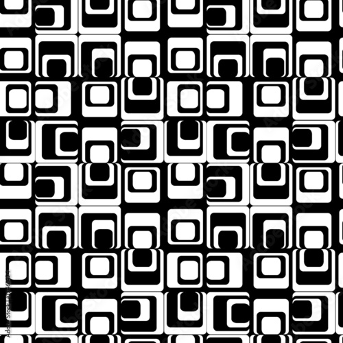 Retro black and white seamless rectangles background