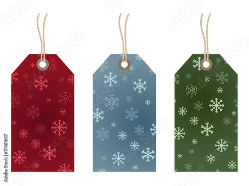 snowflake gift tags