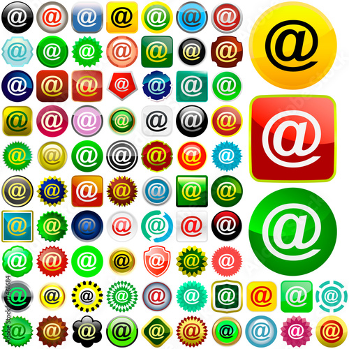 Email icons. Vector icon set.