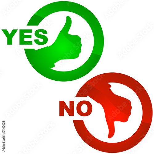 Yes and No icon. Vector beautiful icon set.