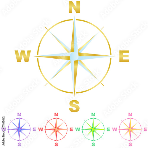 Vector compass. Graphic elements set.