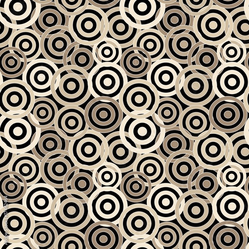 Retro grey brown seamless circle background
