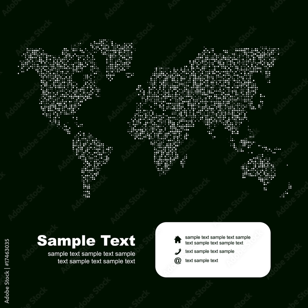 Fototapeta premium Vector map of the world. Business background.