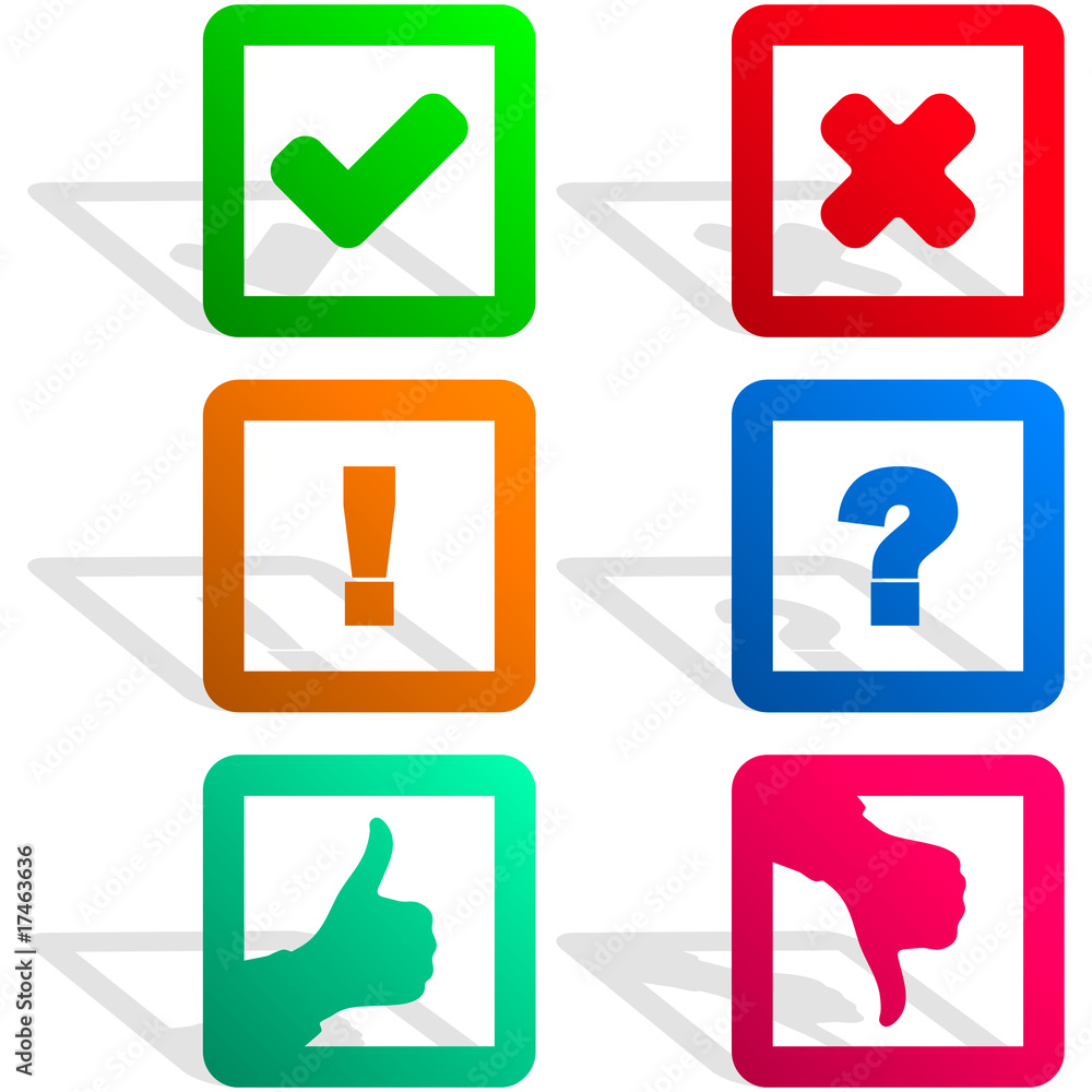 Vector exclamation and question elements. Vector exclamation and question elements.