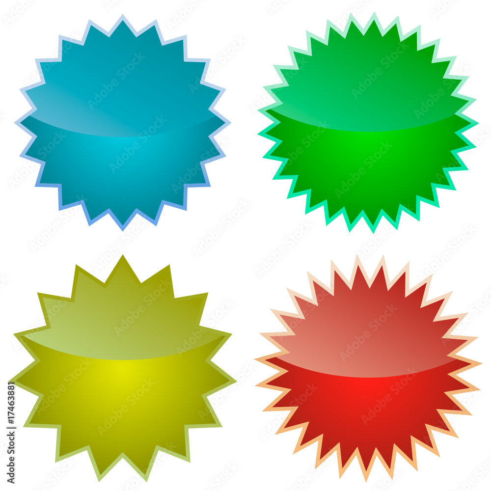 Set of various colored elements Set of various colored elements