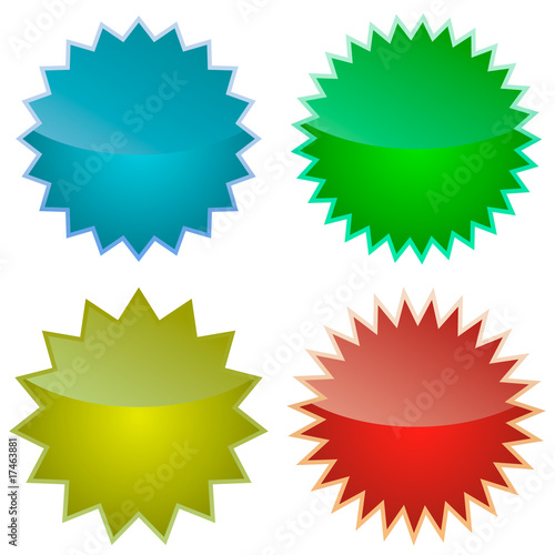 Set of various colored elements