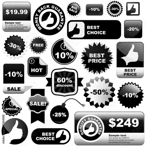 Set of design elements for sale.