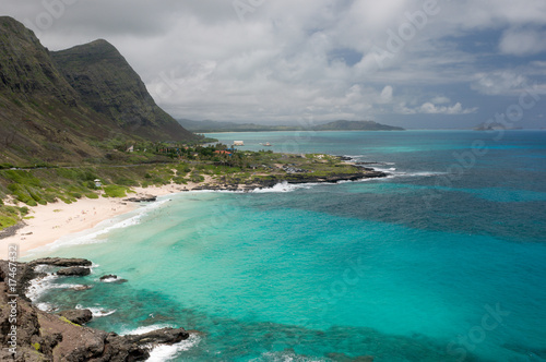 View of Makapuu Beach, Oahu, Hawaii