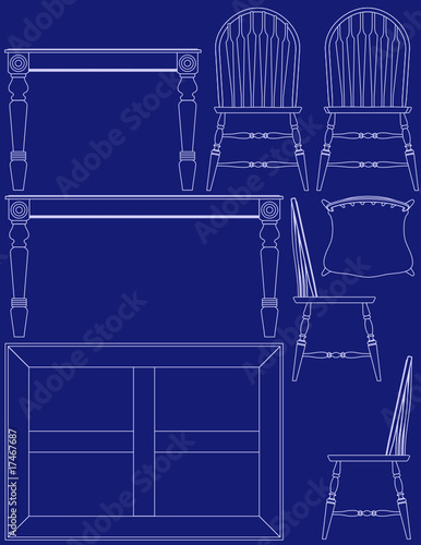Blueprint dining room furniture