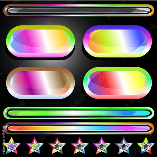vector colored buttons