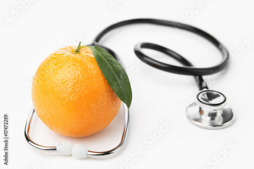 Orange and stethocscope