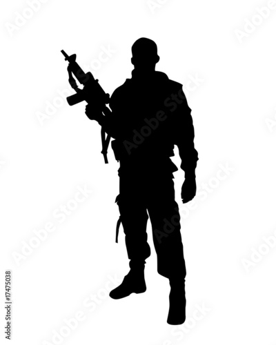 mann mit gewehr