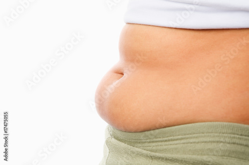 Fat tummy for obese concept