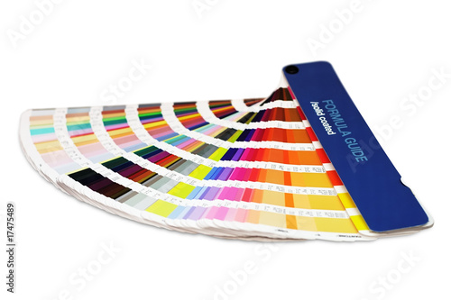 Color swatch book for offset printing isolated on white