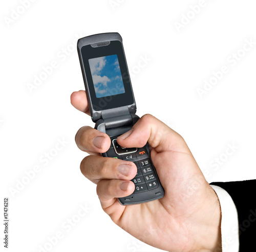 Wallpaper Mural Close up of mobile telephone in hand Torontodigital.ca