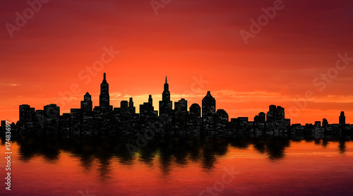 New York silhouette © TebNad