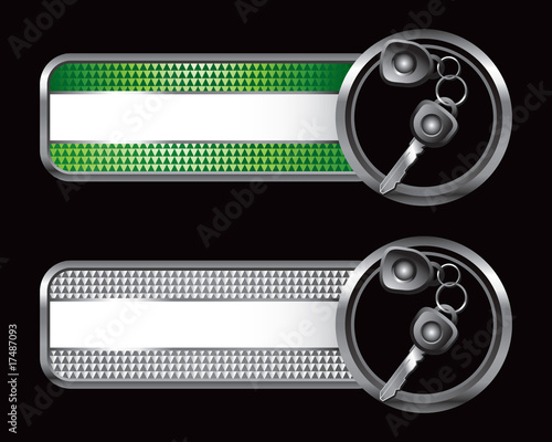 Car keys on specialized banners