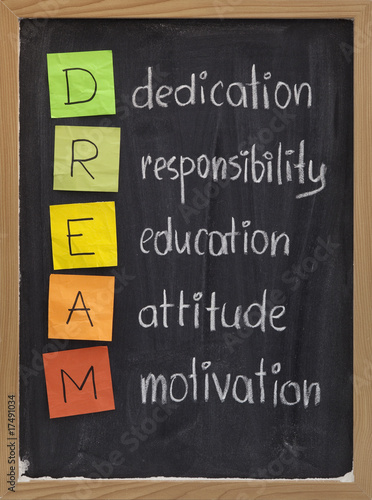 dedication responsibility education attitude motivation