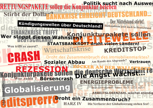 Finanzkriese  Schlagzeilen