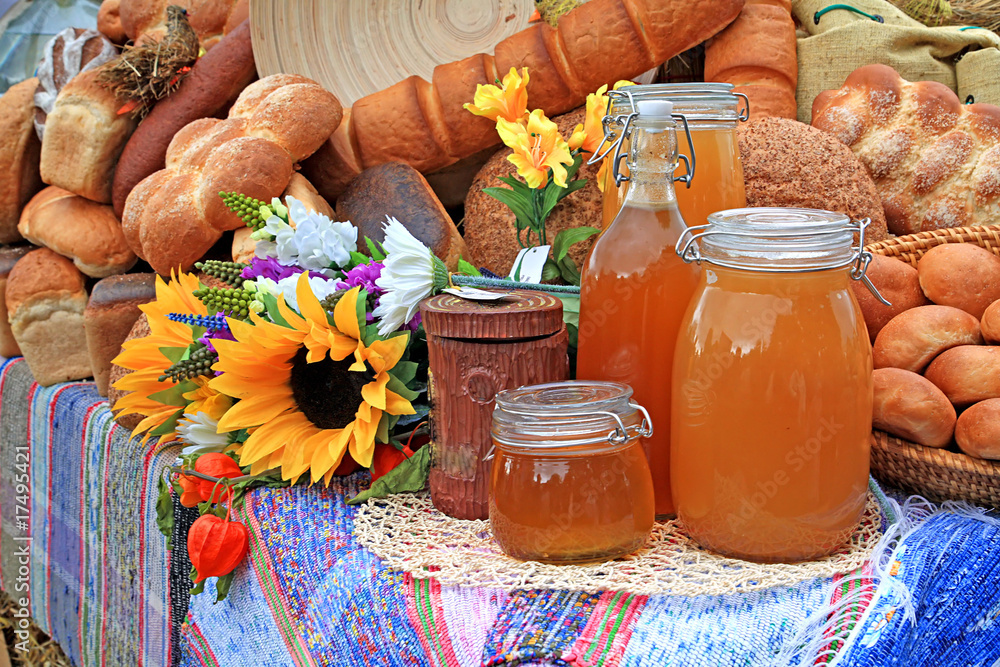 Fototapeta premium set of the food-stuffs on table