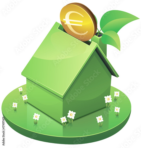 Investissement dans une maison verte (détouré)