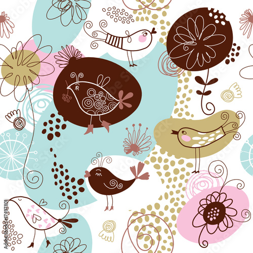 floral  pattern, seamless background