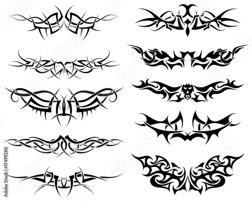 tribal tattoos set