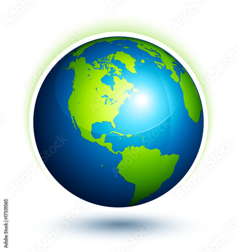 Earth planet ( North - USA - and south america view )