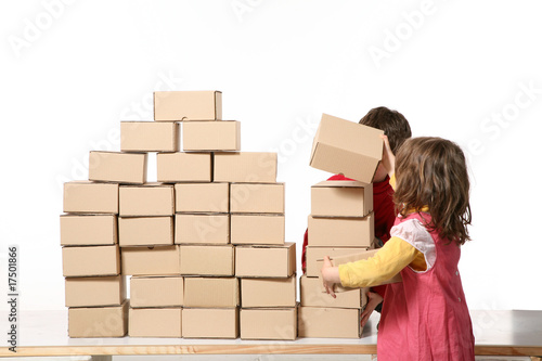 children and box