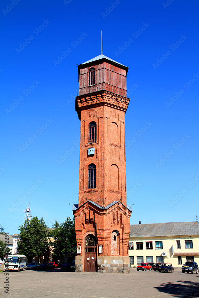 old-time water tower