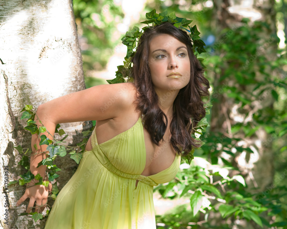 Nymph hugging a tree Nymph hugging a tree