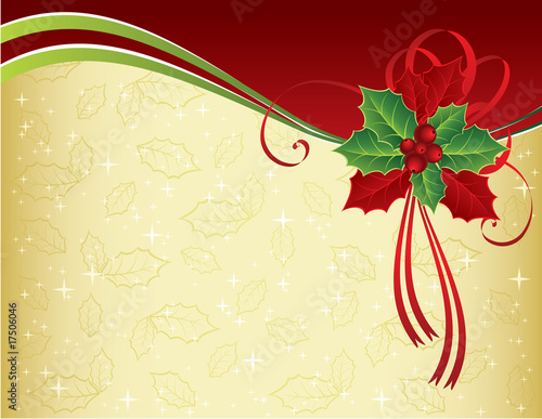 Red ang gold Christmas background