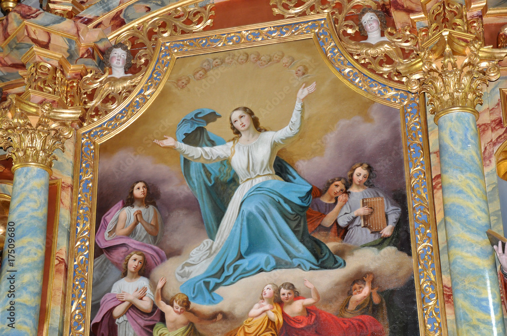 Barockes Gemälde der Himmelfahrt Mariens
