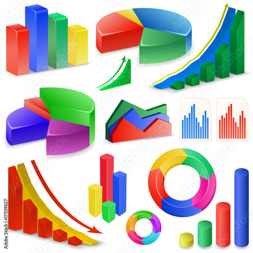 Charts and Graphs Collection. Reports set.