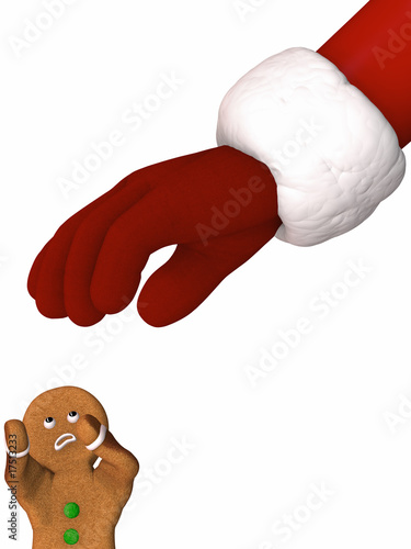 Photography Santa in Gingerbread man Attack