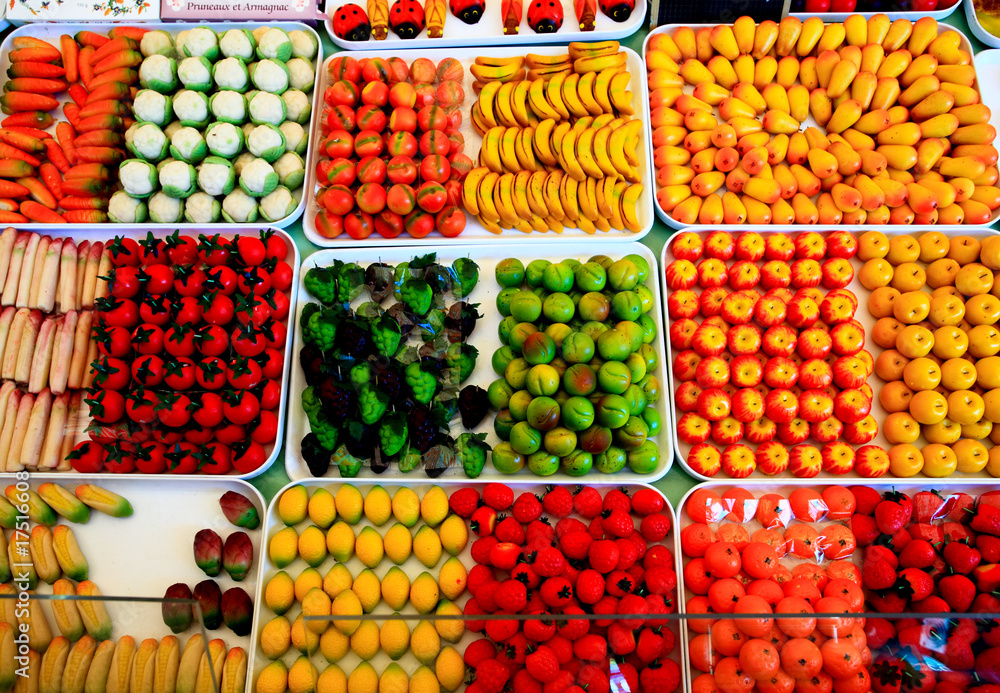 vendor display at the Flower Market in Nice vendor display at the Flower Market in Nice
