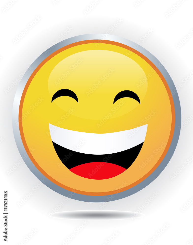 Fototapeta premium Smiley on white