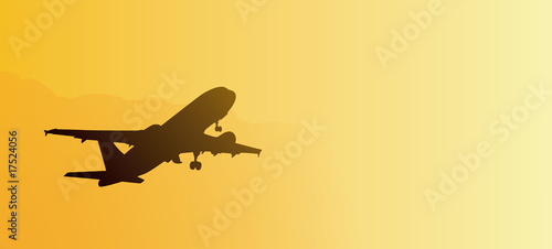 Avion pasajeros despegando