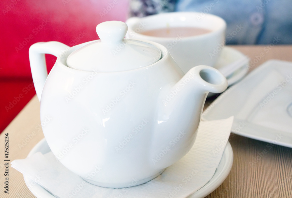 cup of tea with a teapot cup of tea with a teapot