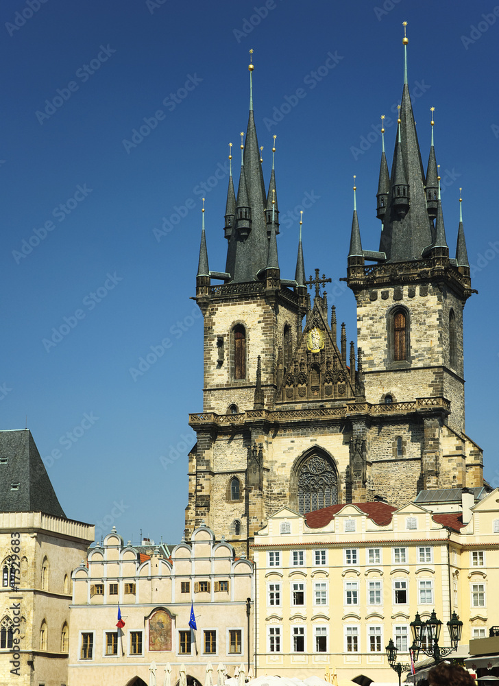 Gothic cathedral Virgin Mary in Prague